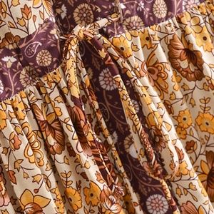 Bohemian Print Button Front Dress
